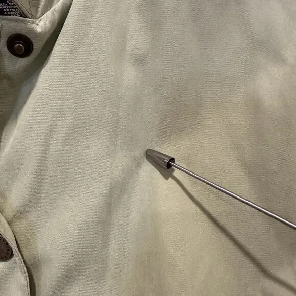 Vintage Barbour Kelsall Jacket Green Women’s Size 12 Medium Pockets PVC L2761 - Picture 13 of 15